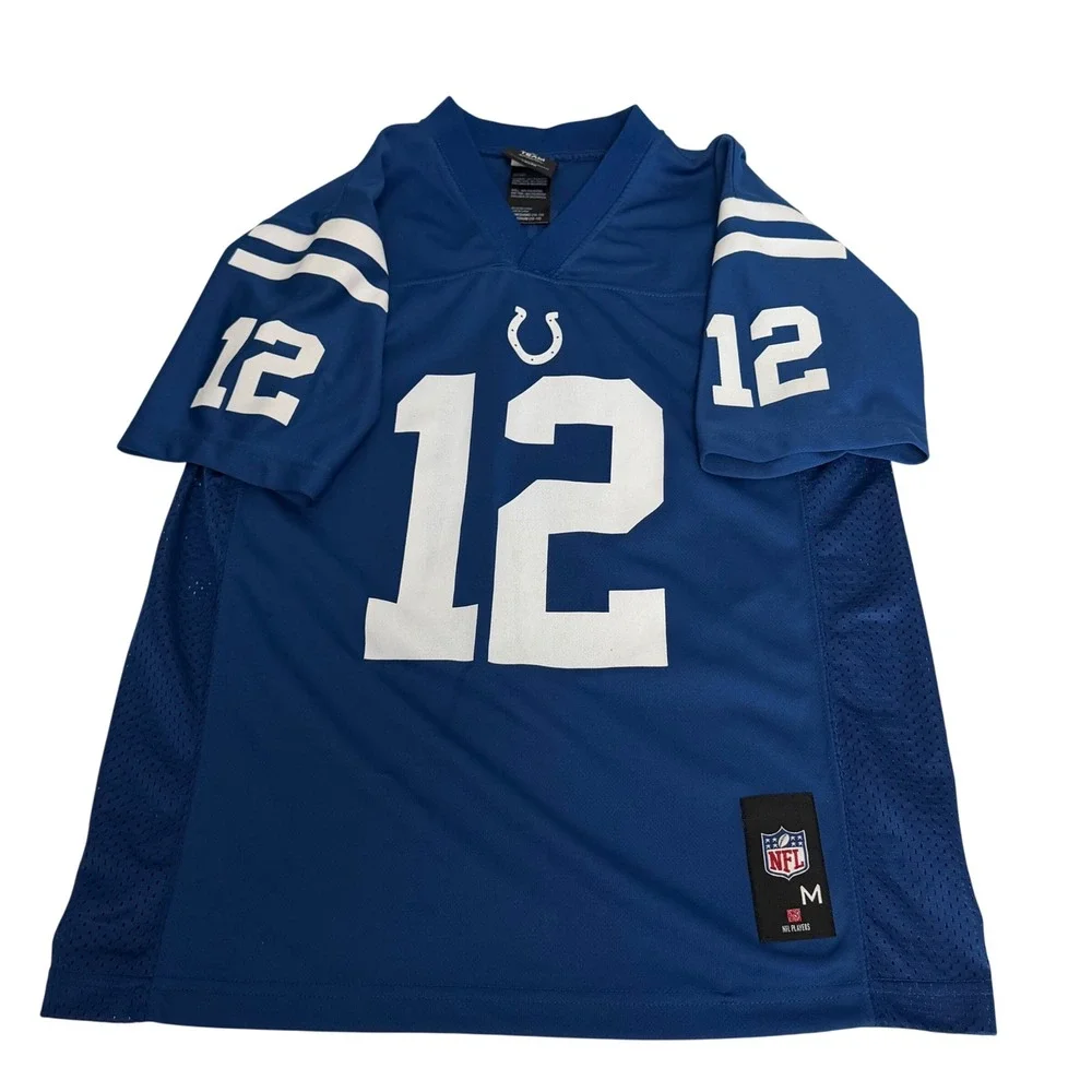 NFL Team Apparel Indianapolis Colts Andrew Luck 12 Youth‎ Medium Blue Jersey